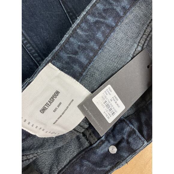 One Teaspoon The One Fox Black Denim Cut Off Shorts NWT Size 34 - Picture 8 of 9